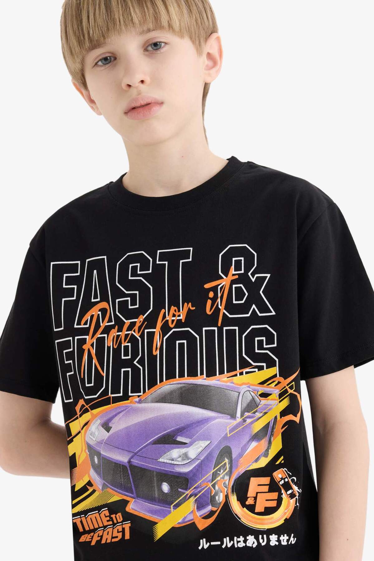 DeFacto Boy's Fast & Furious Crew Neck Short Sleeve T-Shirt E3121A825Sm