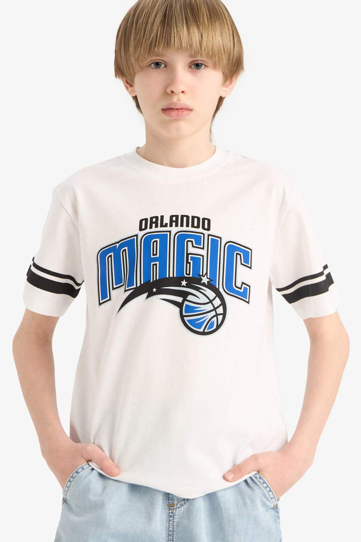 DeFacto Boys Nba Orlando Magic Crew Neck Short Sleeve T-Shirt E4840A825Sm