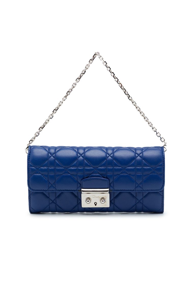Dior Pre-Loved Dior Lambskin Cannage Miss Dior Promenade Wallet On Chain