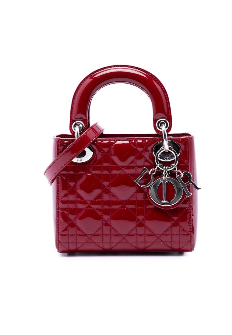 Dior Pre-Loved Dior Mini Patent Cannage Lady Dior