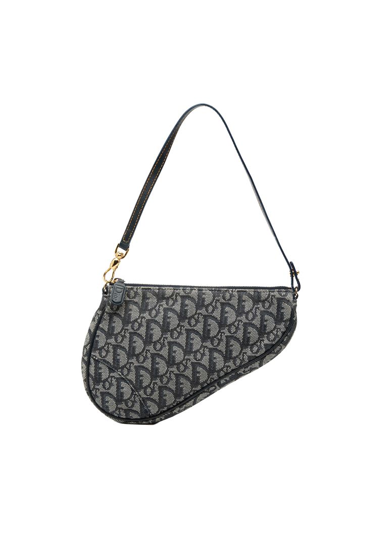 Dior Pre-Loved Dior Mini Diorissimo Canvas Saddle Pochette