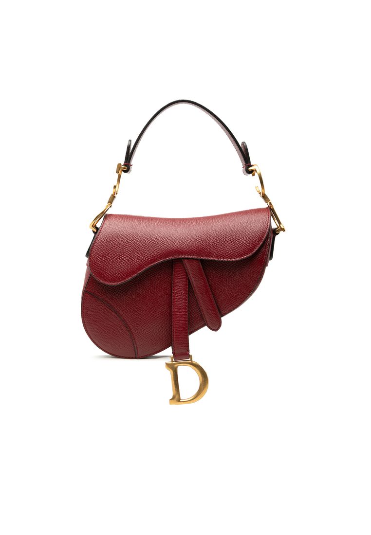 Dior Pre-Loved Dior Mini Grained Calfskin Saddle Bag