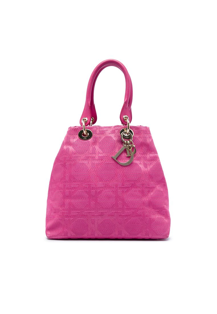 Dior Pre-Loved Dior Small Canvas Cannage Lady Dior Soft Shopping Tote