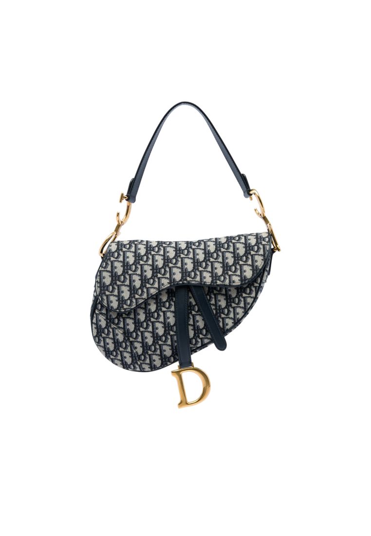 Dior Pre-Loved Dior Oblique Canvas Saddle Bag