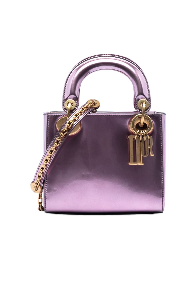 Dior Pre-Loved Dior Mini Metallic Patent Lady Dior