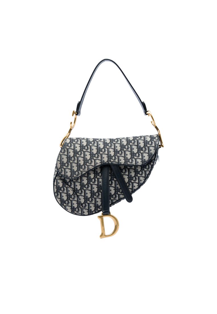 Dior Pre-Loved Dior Oblique Canvas Saddle Bag