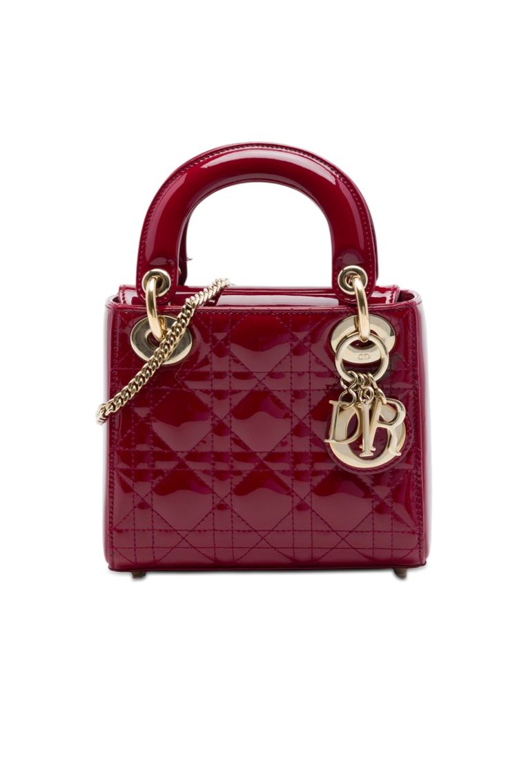 Dior Pre-Loved Dior Mini Patent Cannage Lady Dior