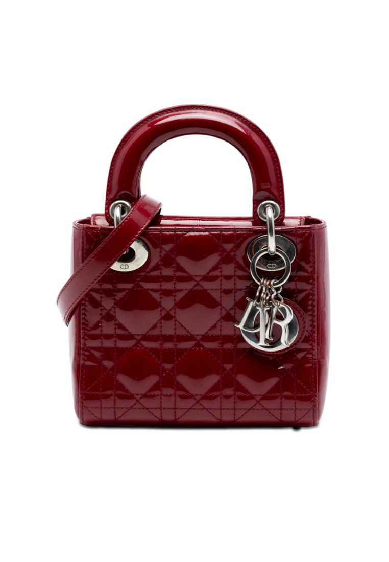 Dior Pre-Loved Dior Mini Patent Cannage Lady Dior