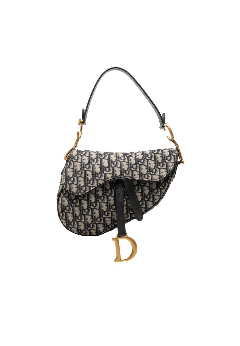 Dior Pre-Loved Dior Oblique Canvas Saddle Bag