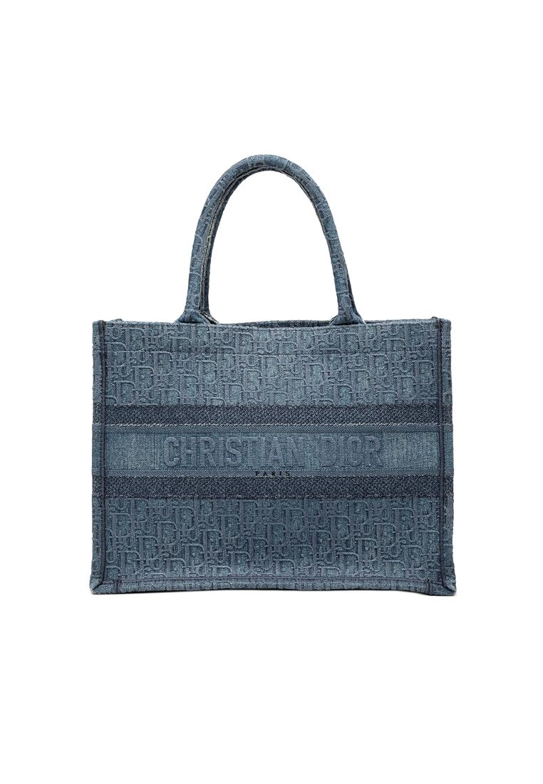 Dior Pre-Loved Dior Medium Oblique Denim Book Tote