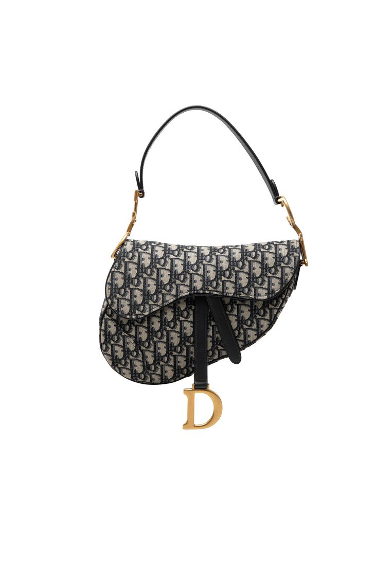 Dior Pre-Loved Dior Oblique Canvas Saddle Bag