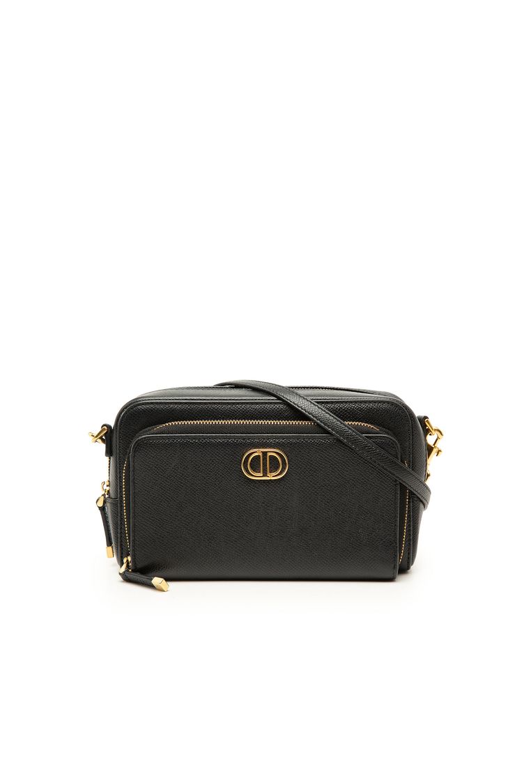 DIOR Pre-Loved Dior Grained Calfskin Caro Double Pouch