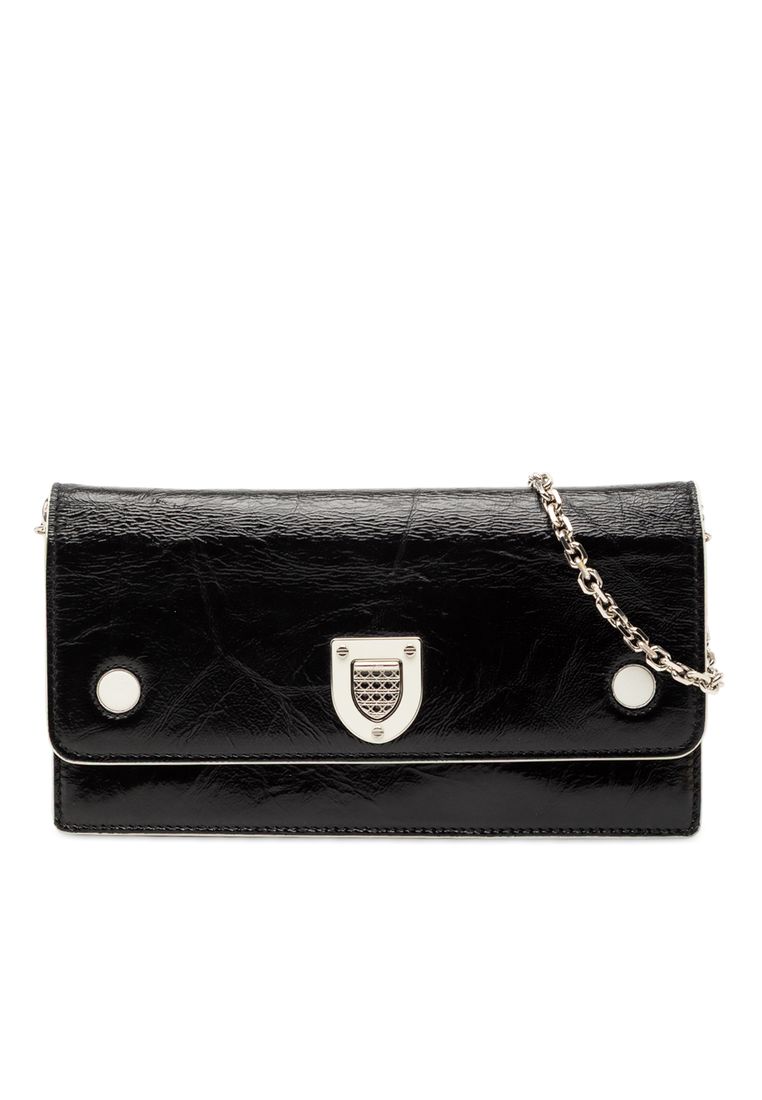 Dior Pre-Loved Dior Patent Diorever Croisiere Wallet On Chain