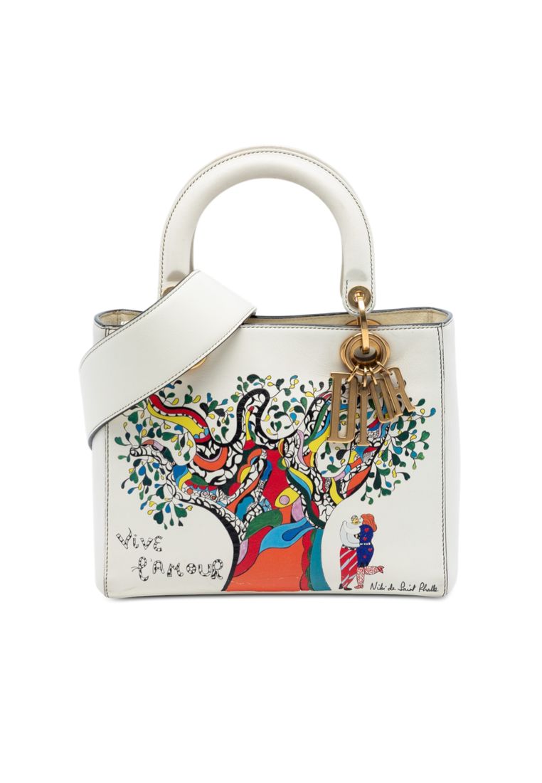 Dior Pre-Loved Dior Niki De Saint Phalle Medium Calfskin Vive L Amour Lady Dior
