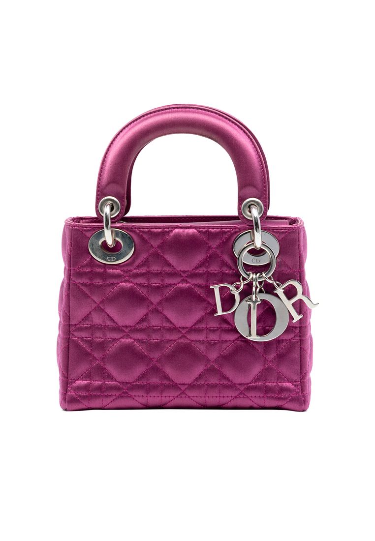 Dior Pre-Loved Dior Mini Satin Cannage Lady Dior