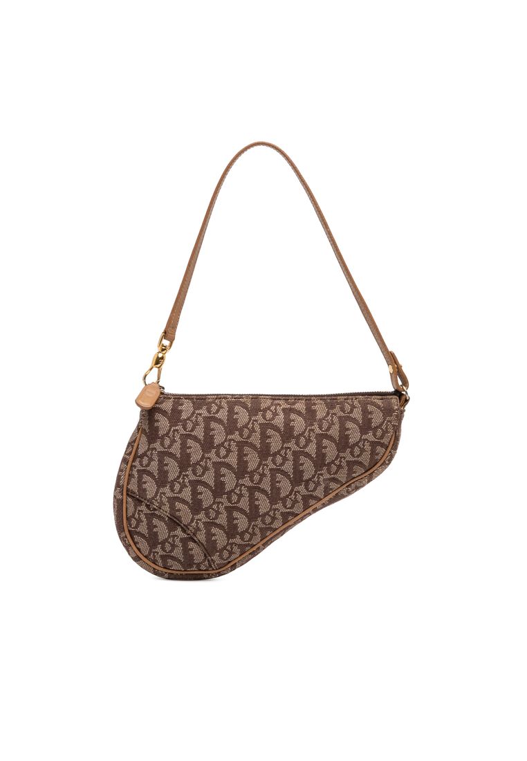 Dior Pre-Loved Dior Mini Diorissimo Canvas Saddle Pochette