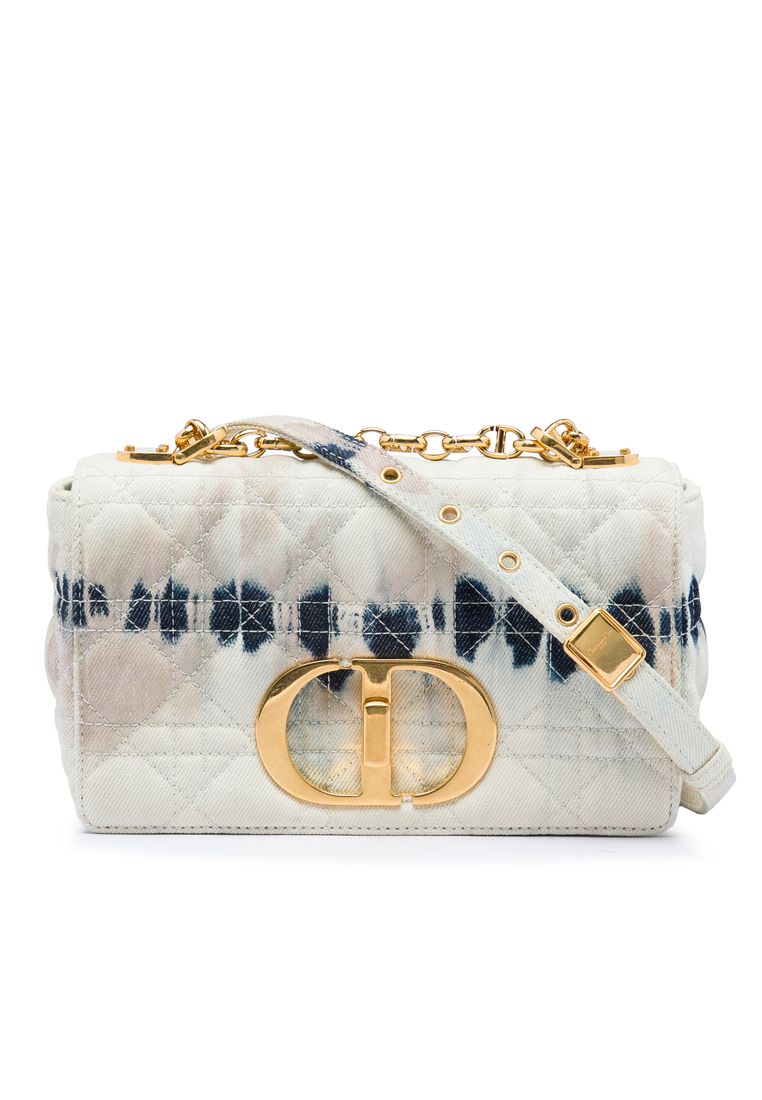 Dior Pre-Loved Dior Small Tie Dye Denim Caro Crossbody