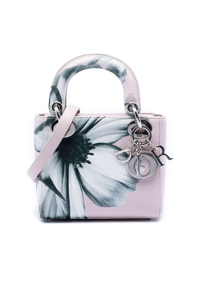 Dior Pre-Loved Dior Mini Deerskin Floral Printed Lady Dior