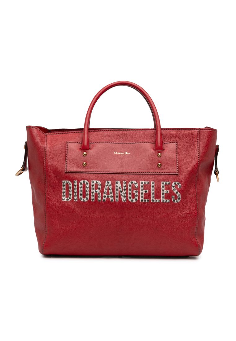 Dior Pre-Loved Dior Studded Goatskin Diorangeles Convertible Tote