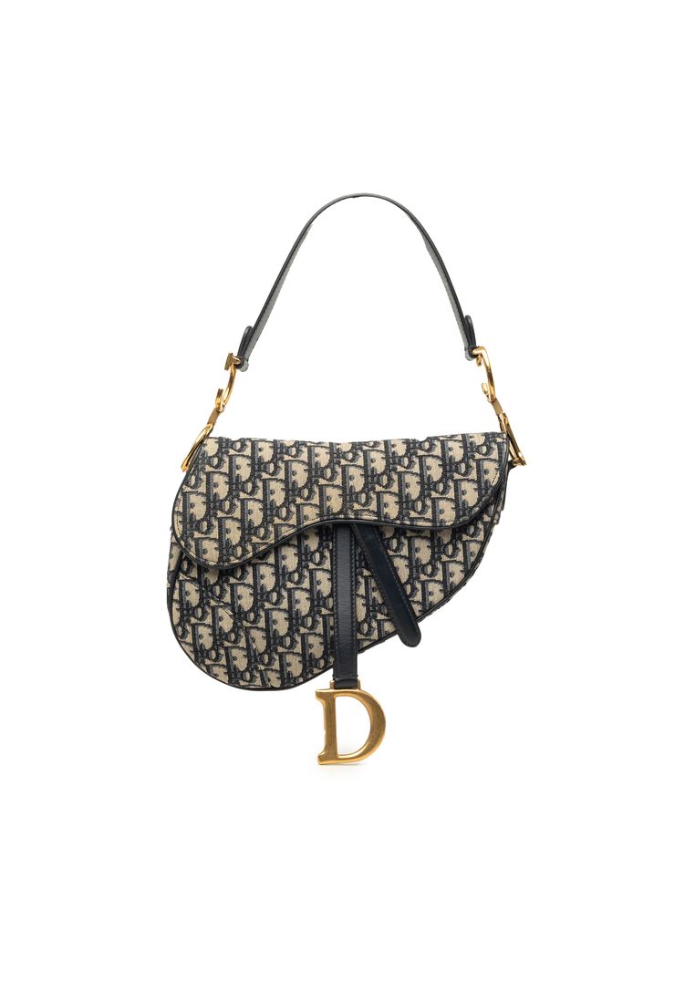 Dior Pre-Loved Dior Oblique Canvas Saddle Bag