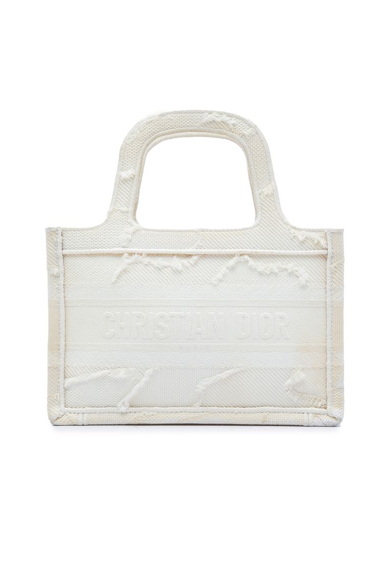 Dior Pre-Loved Dior Mini Embroidered Canvas Camouflage Book Tote