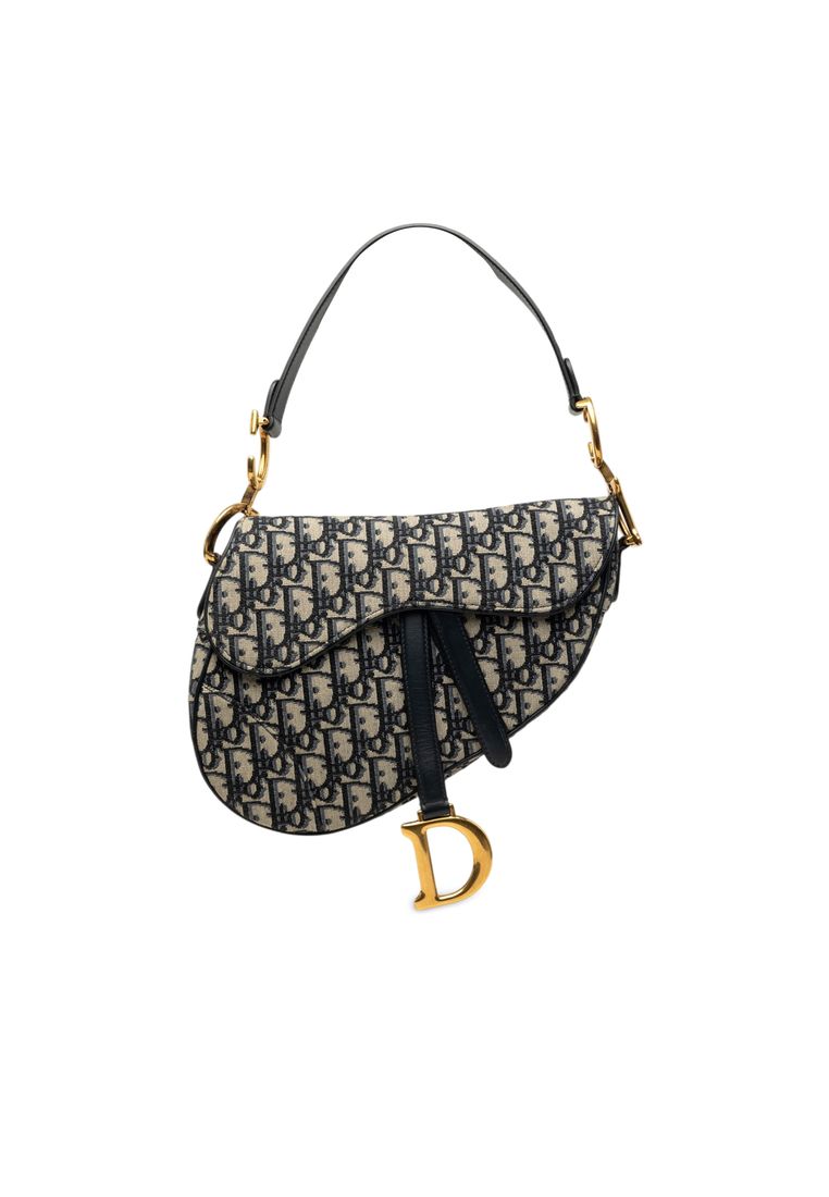 Dior Pre-Loved Dior Oblique Canvas Saddle Bag