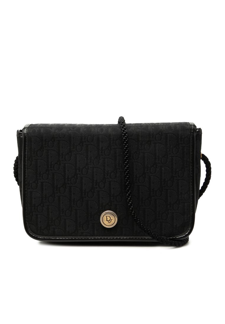 Dior Pre-Loved Dior Diorissimo Trotter Canvas Flap Crossbody
