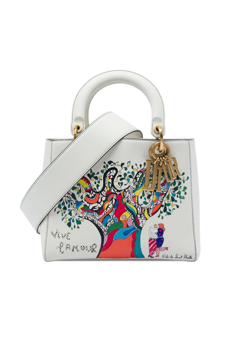 Dior Pre-Loved Dior Niki De Saint Phalle Medium Calfskin Vive L Amour Lady Dior