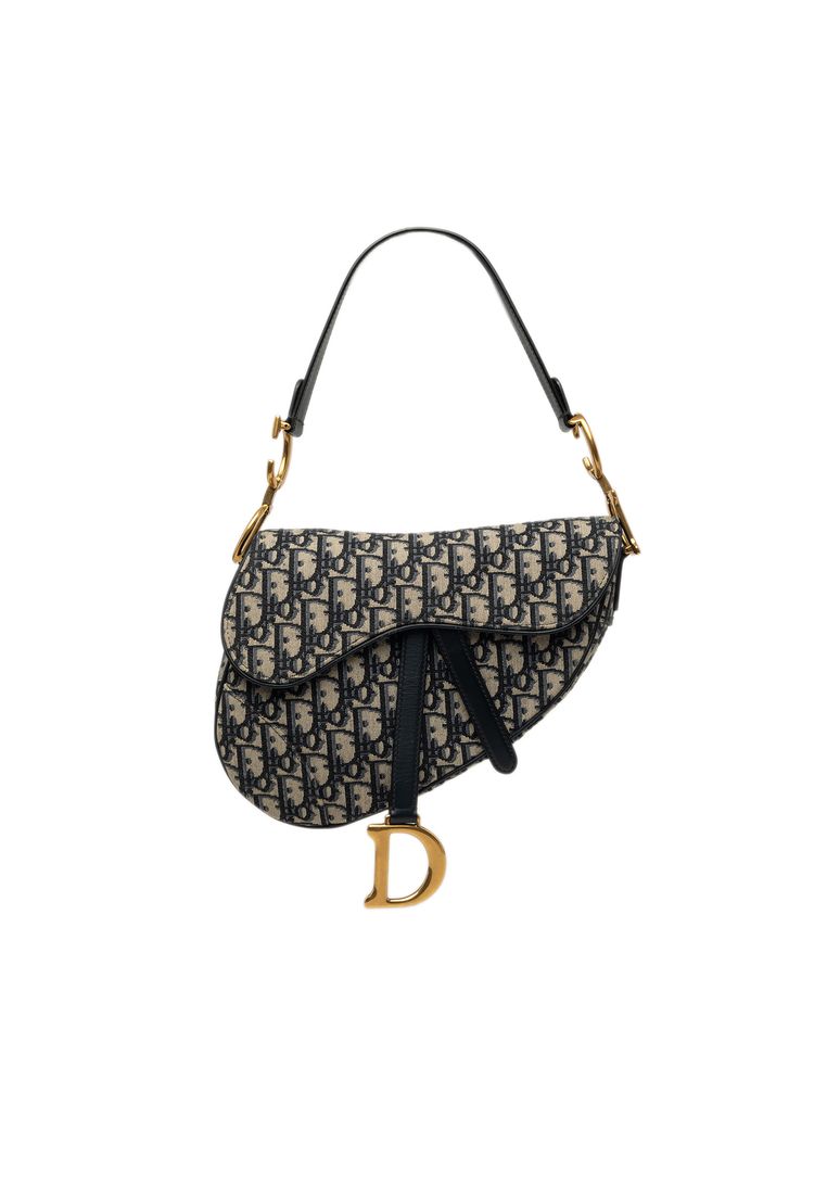 Dior Pre-Loved Dior Oblique Canvas Saddle Bag