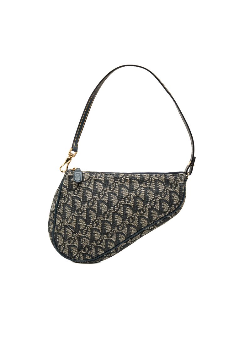 Dior Pre-Loved Dior Mini Diorissimo Canvas Saddle Pochette