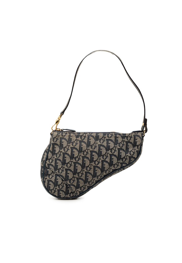 Dior Pre-Loved Dior Mini Diorissimo Canvas Saddle Pochette