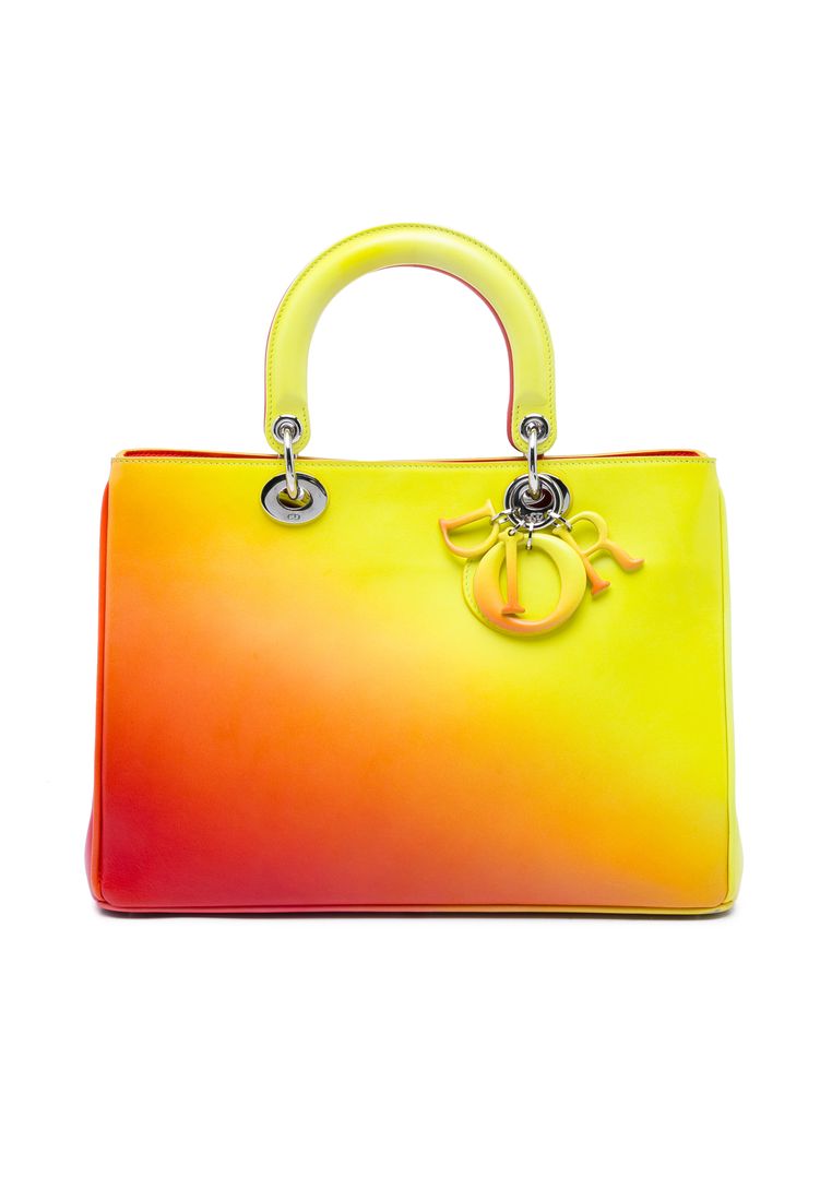 Dior Pre-Loved Dior Medium Gradient Calfskin Diorissimo Satchel