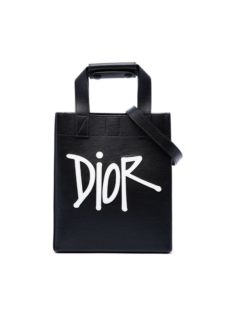 Dior Pre-Loved Dior Stussy Small Logo Applique Tote