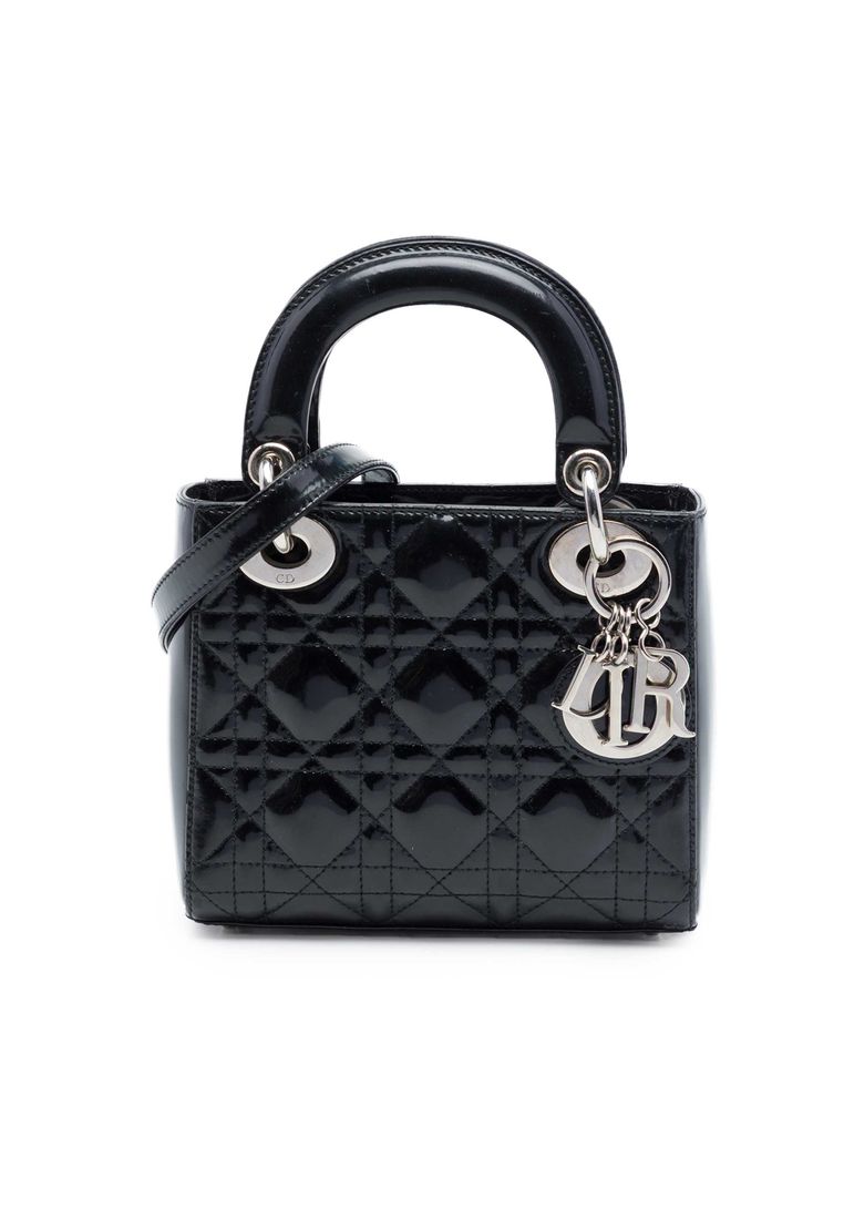 Dior Pre-Loved Dior Mini Patent Cannage Lady Dior