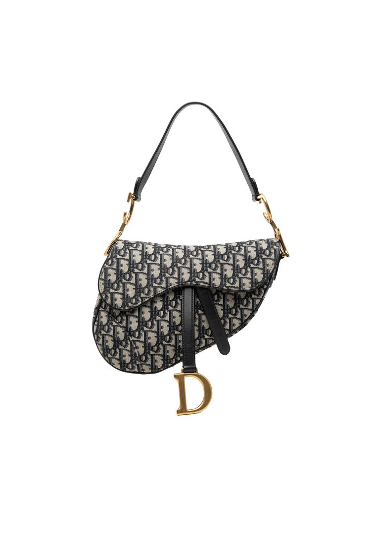 Dior Pre-Loved Dior Oblique Canvas Saddle Bag