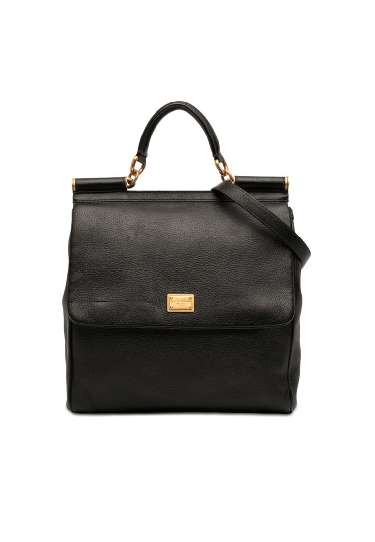 Dolce & Gabbana Pre-Loved Dolce & Gabbana Calfskin Flat Sicily Satchel