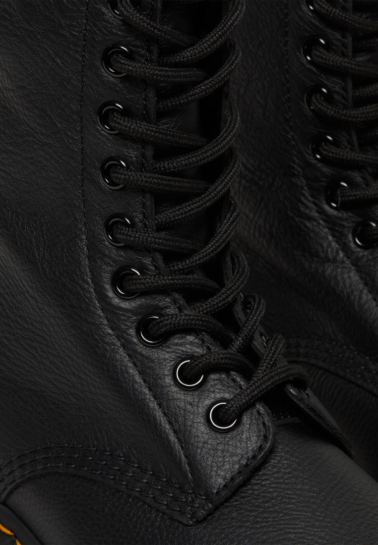 black and white doc martens boots