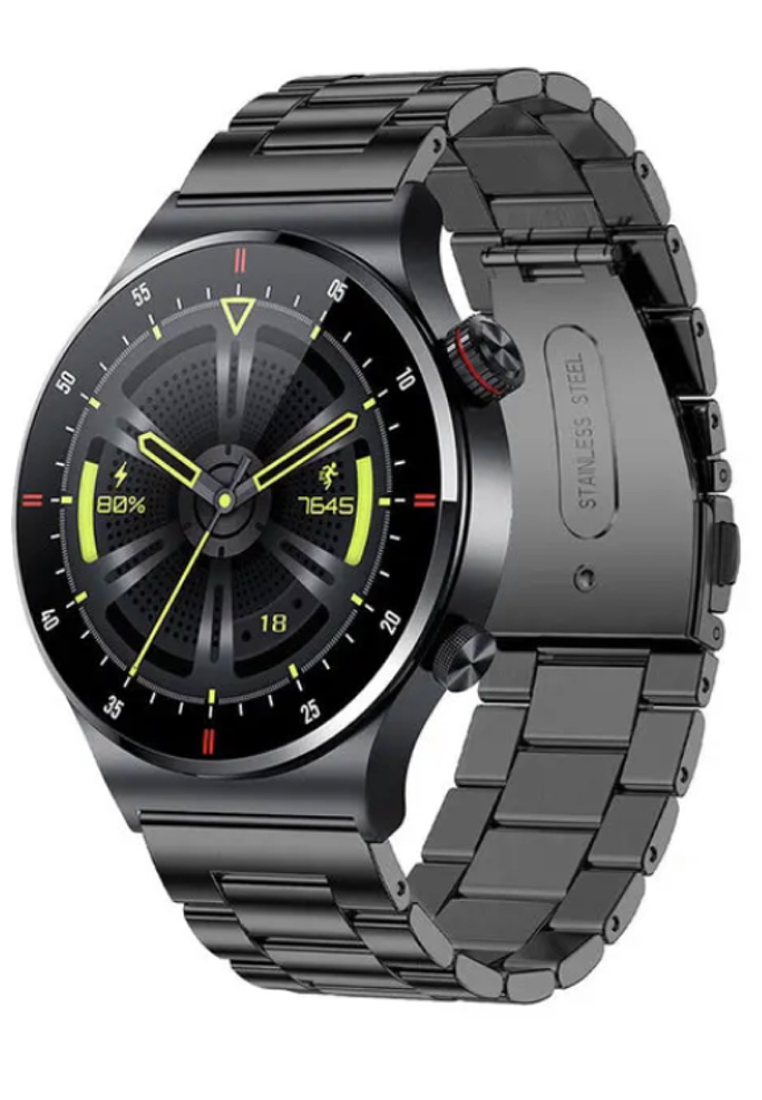 EGLANTINE SmartWatch with Stainless Steel Bracelet + 1 Free Rubber Strap