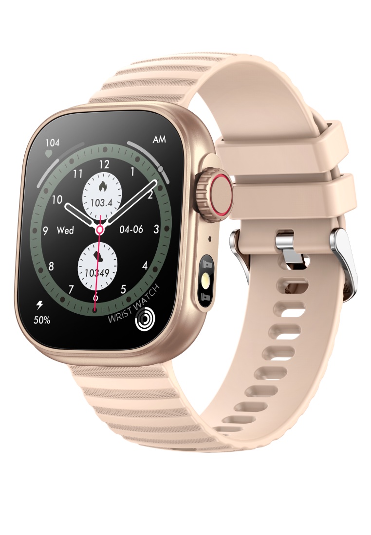 EGLANTINE Unisex Smart Watch, Silicone Strap - Multi-functions - Bluetooth Call - Flash light IOS/An