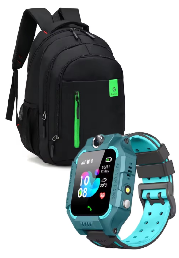 EGLANTINE Back to School Set : Smart Watch + School Bag - Kids/Teenagers Smartwatch - Sim Card Calls