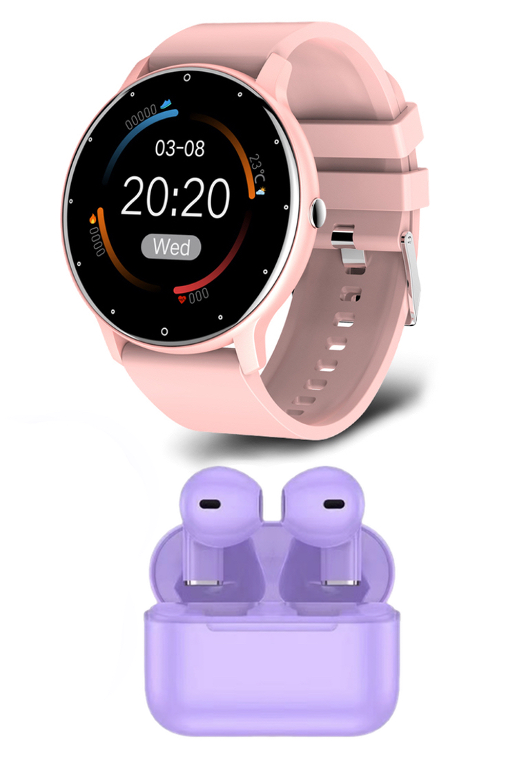 EGLANTINE Ladies Smart Watch + Wireless Earphones