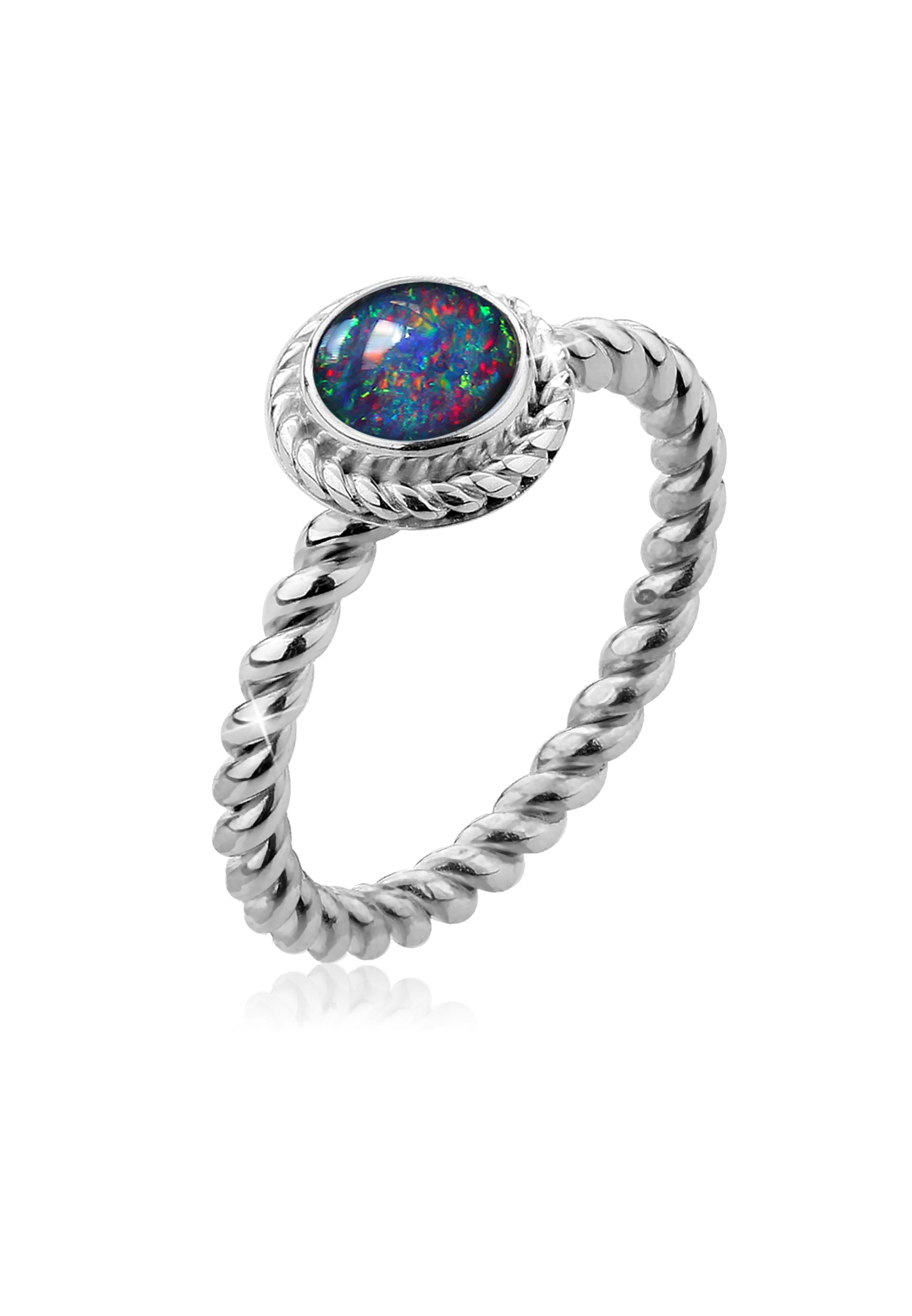 ELLI GERMANY Ring Birthstone Synthetic Opal