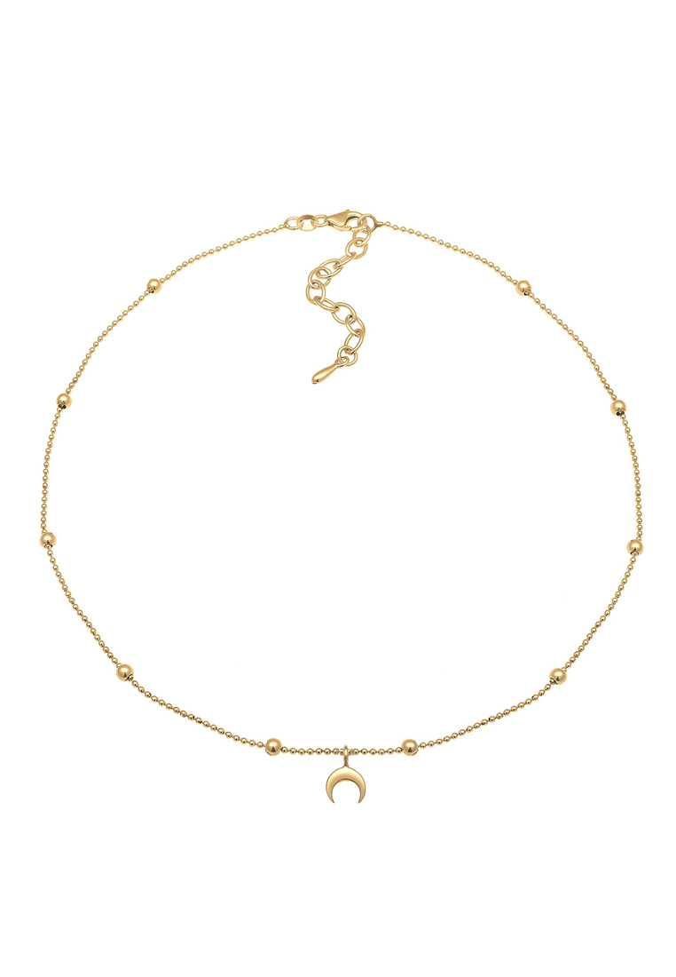 ELLI GERMANY Necklace Crescent Astro Choker Gold Plated