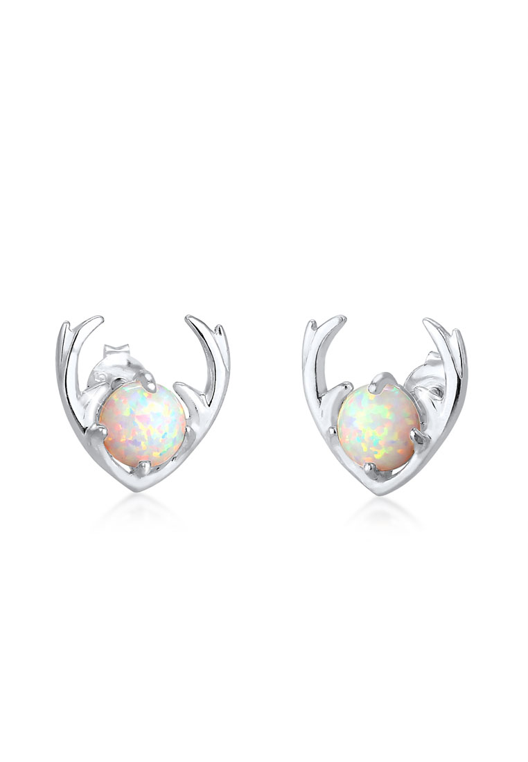 ELLI GERMANY Earrings Synthetic Opal Reindeer Antler