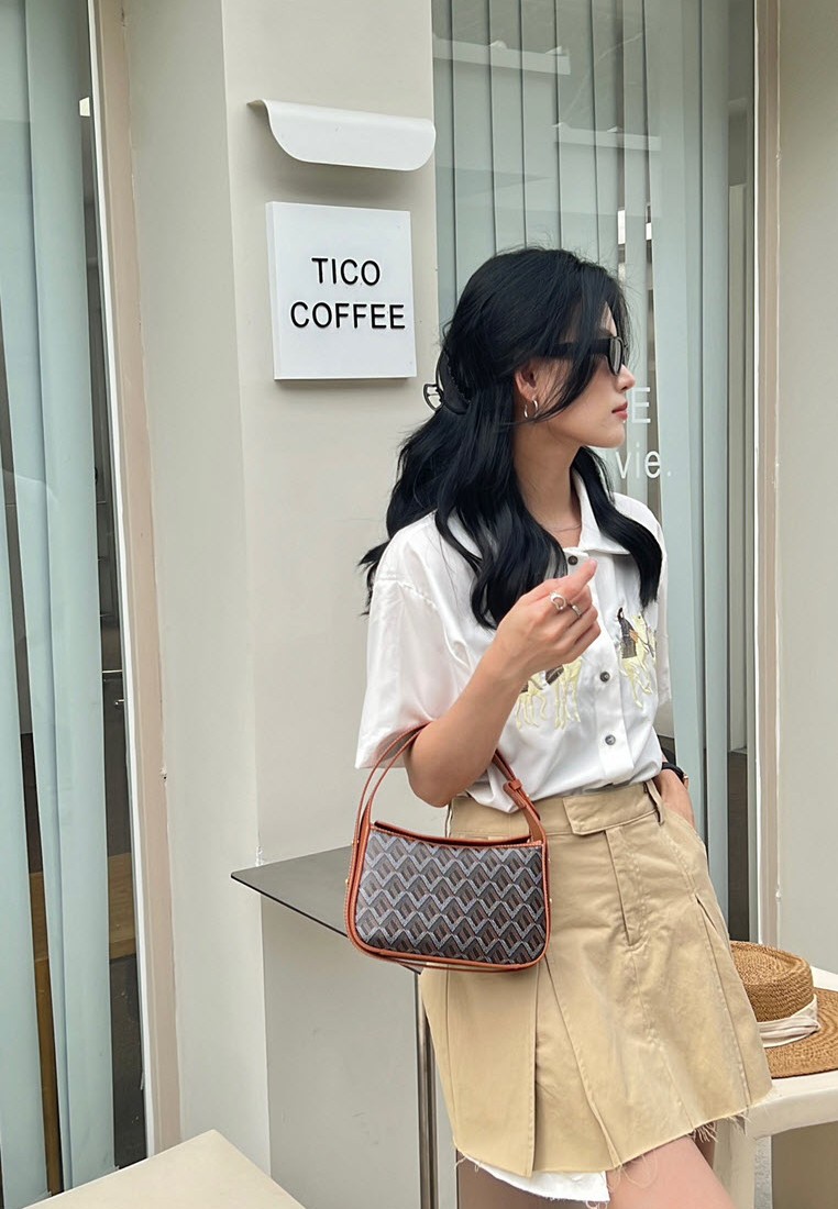 EMO EMO - Dog Tooth side trunk Bag- Brown