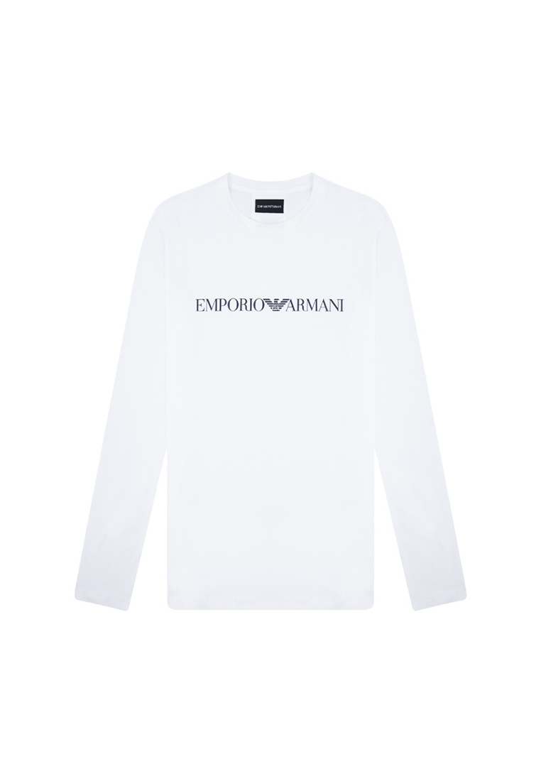 Emporio Armani Men's Long Sleeve T-Shirt In White 8N1TN8 1JPZZ