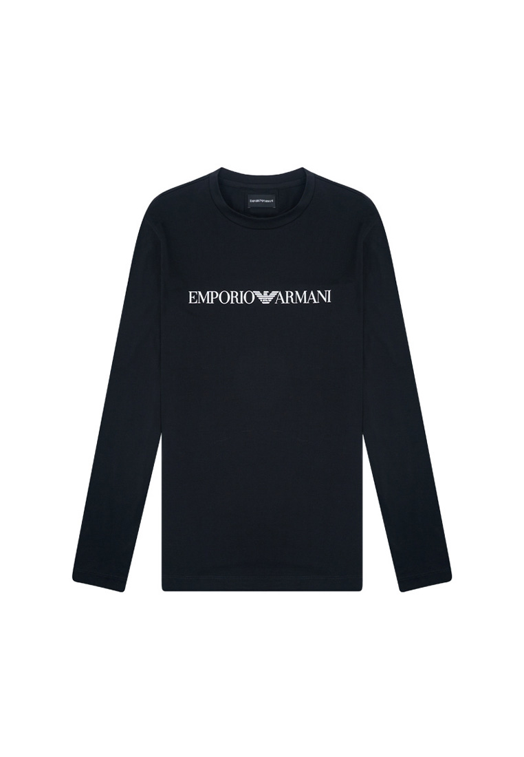 Emporio Armani Men's Long Sleeve T-Shirt In Black 8N1TN8 1JPZZ