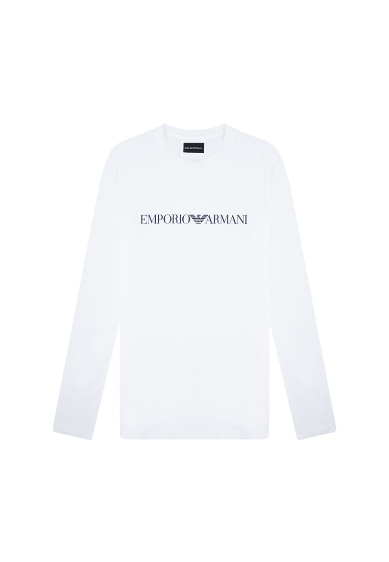 Emporio Armani Men's Long Sleeve T-Shirt In White 8N1TN8 1JPZZ