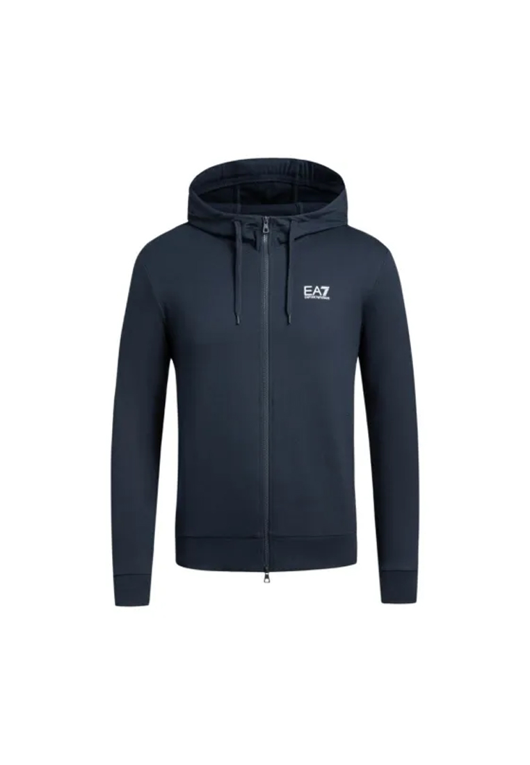 Emporio Armani EA7 FW24 Men's Hoodie in Dark Blue 8NPM33 PJVRZ
