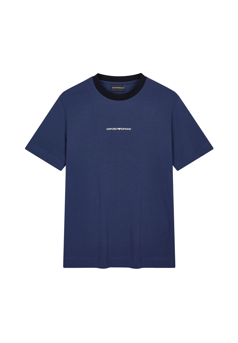 Emporio Armani Men's Short Sleeve T-Shirt in Blue EM005257 AF13715